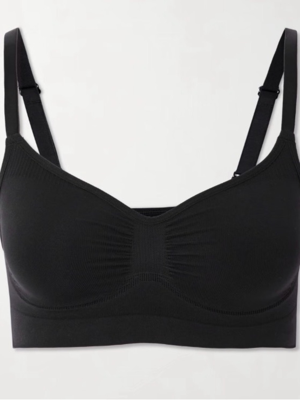SKIMS Black Seamless Support Bra